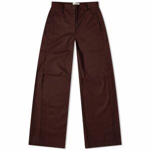 NWT Holzweiler Women's Vidda Wool Trousers in Burgundy Red Size Large‎